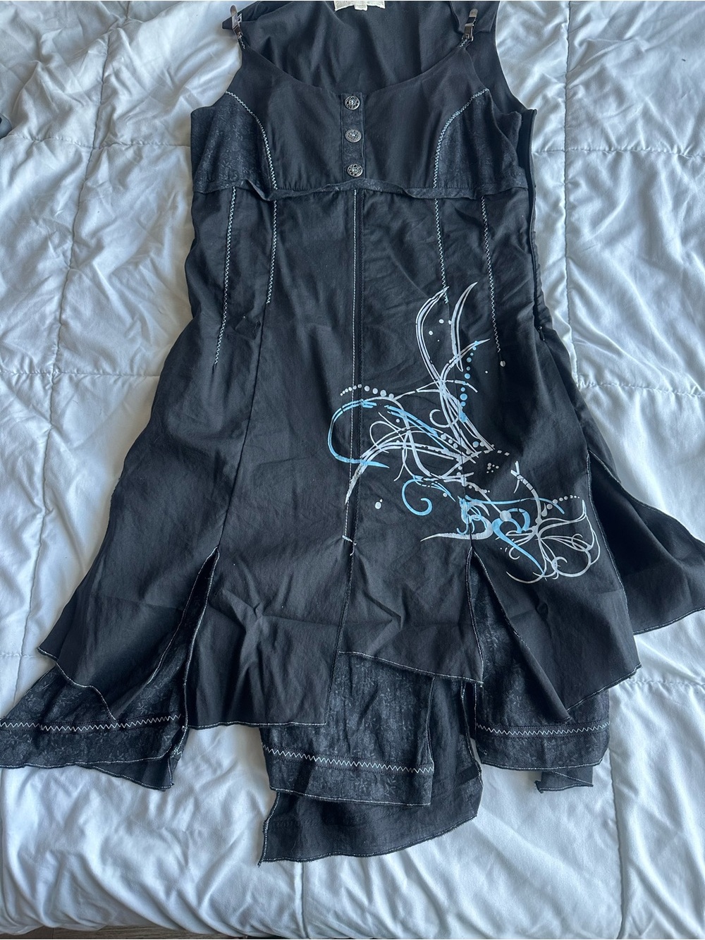 FORLA Paris Cyber Fairy Asymmetrical Dress 🖤🩵